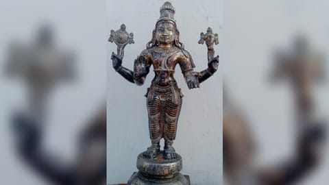 Recovered Lord Balaji idol