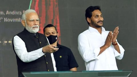 Prime Minister Narendra Modi and Andhra Pradesh Chief Minister Y.S. Jagan Mohan Reddy