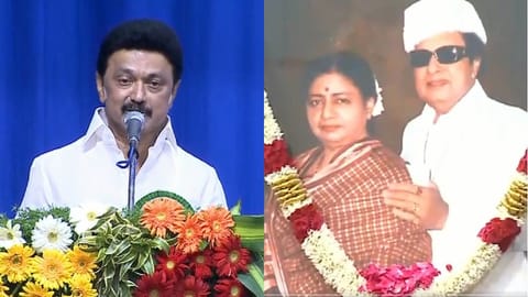 CM Stalin; VN Janaki and MGR