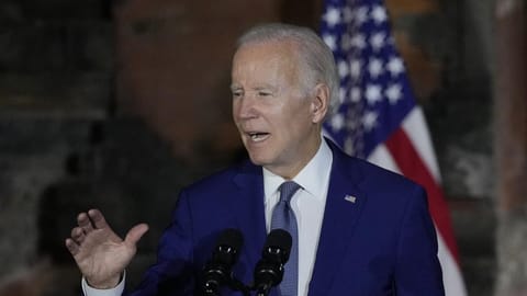 U.S. President Joe Biden talks to the media during a press conference ahead of the G20 Summit in Nusa Dua, Bali, Indonesia.