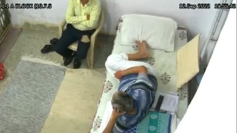 Satyendar Jain in the screengrab of the footage