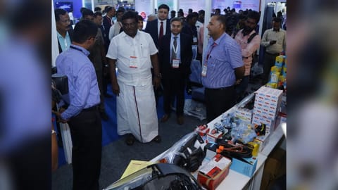 SS Sivasankar, TN Transport Minister at the 10th edition of Autoserve 2022