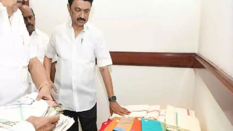 Stalin having a look at the new designs