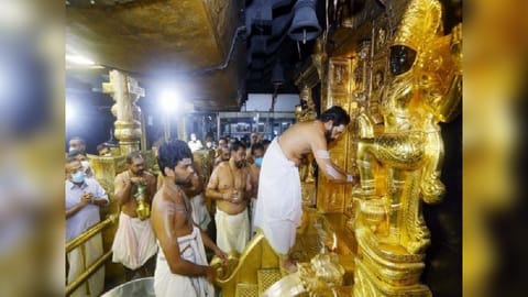 A visual from the Sabrimala temple