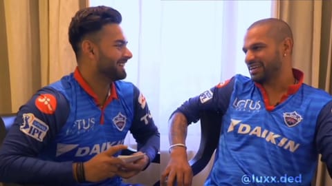 Shikhar Dhawan with Rishabh Pant