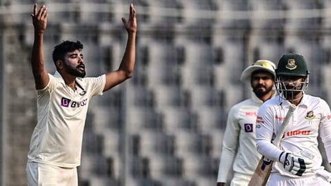 Das had led Bangladesh's fightback on the third day with seven fours in his 98-ball innings.