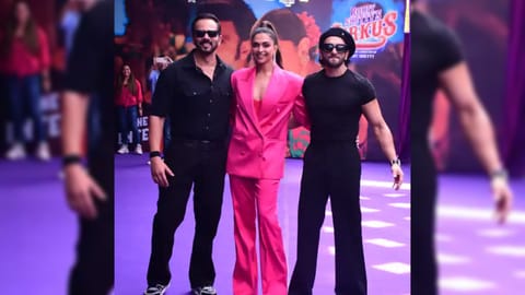 Rohit Shetty,  Deepika Padukone and Ranveer Singh
