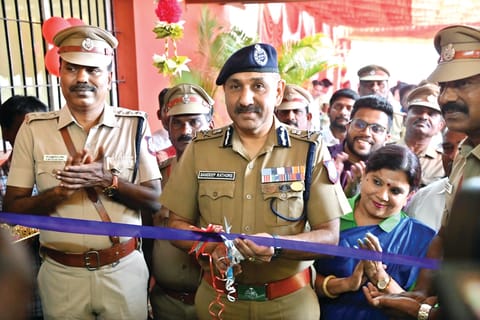 Police Commissioner Sandeep Rai
Rathore opening Sevvapet station