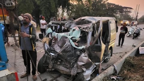 Car collided with a truck