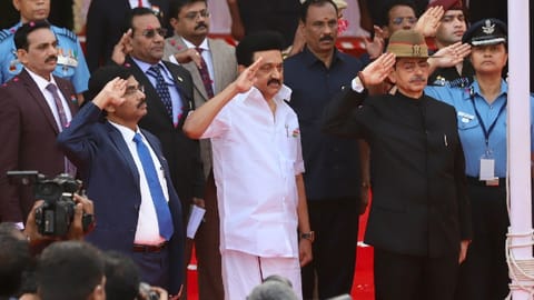 Chief Minister M K Stalin and Tamil Nadu Governor R N Ravi