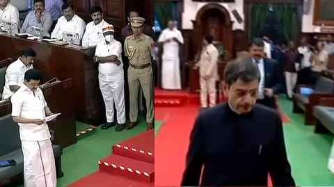 Governor Ravi "walked out" of the Assembly.