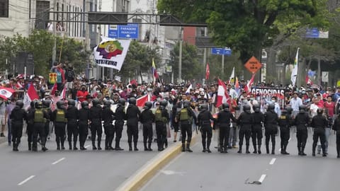 Anti-government protesters who traveled to the capital from across the country