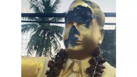 Ambedkar statue damaged in Ponneri