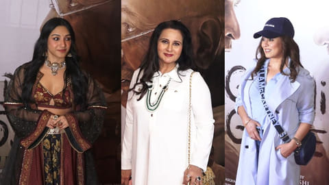 (L to R) Tanisha Santoshi; Poonam Dhillon; Mahima Chaudhary