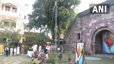 Tricolour unfurled at the RSS headquarters in Nagpur on the 74th Republic Day.