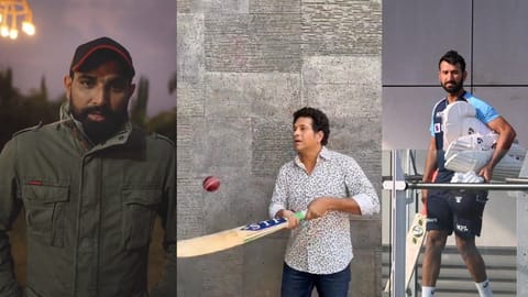 Mohammed Shami; Sachin Tendulkar and Chetehswar Pujara