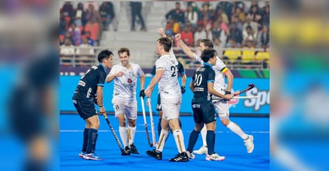 Tom Boon during the FIH Hockey Men?s World Cup match between Belgium and Japan at Birsa Munda International Hockey Stadium