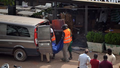 Victims being carried out