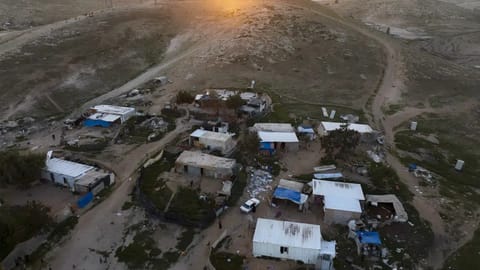 Bedouin hamlet of Khan al-Ahmar in the West Bank
