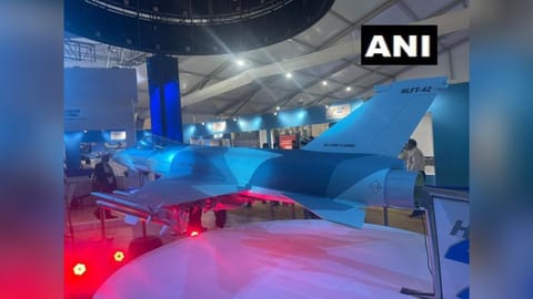 HLFT-42 aircraft displayed at the airshow