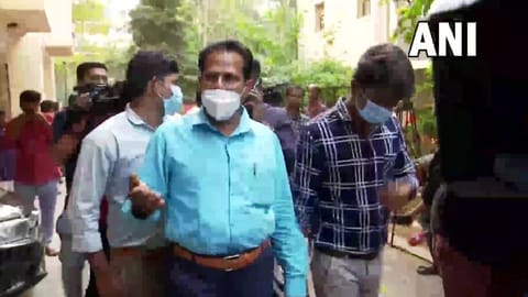 Forensics team at the residence of singer Vani Jairam.
