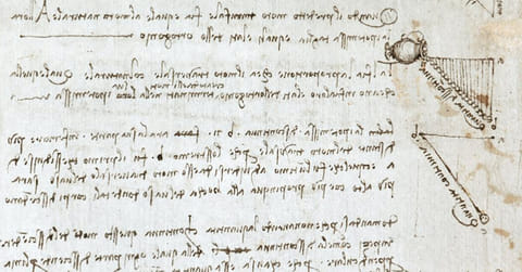 A doodle reveals da Vinci’s early deconstruction of gravity
