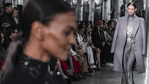 Fashion from Michael Kors is modeled during Fashion Week in New York.