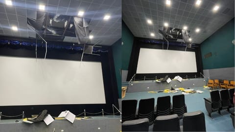 Auditorium roof at MGR film institute collapsed on Feb 25.