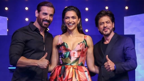 Shah Rukh Khan, John Abraham and Deepika Padukone