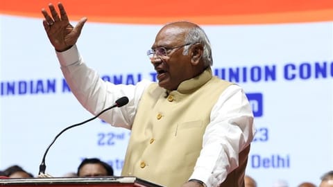 Congress president Mallikarjun Kharge