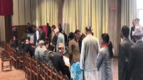 Visuals from the Nepal's Parliament building