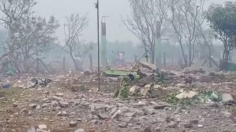 The blast site