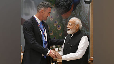 Kevin Pietersen meets PM Narendra Modi