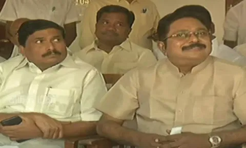 TTV Dhinakaran addressing the media on Friday