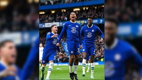 Wesley Fofana celebration against Leeds United