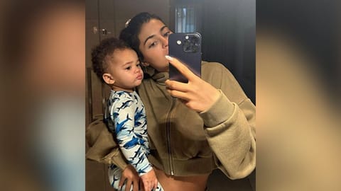 Kylie Jenner with son Aire