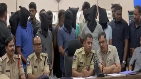 DCP Kiran Prabhakar during a press conference in Hyderabad