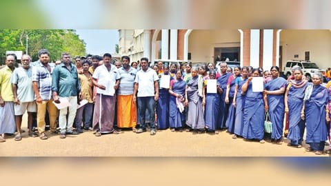 A group of sanitary staff approached the Collector on Monday seeking his intervention into the issue