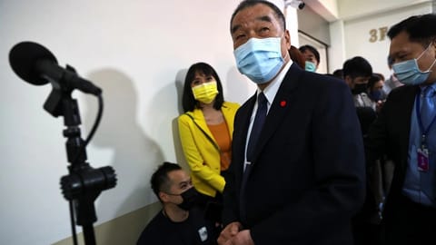 Taiwan's Defence Minister Chiu Kuo-cheng arrives at the parliament