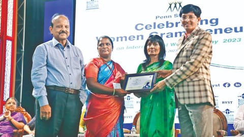 J Radhakrishnan handed over awards to women entrepreneurs for earning the highest revenue
