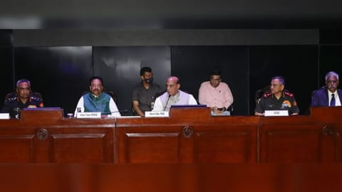Defence Minister Rajnath Singh in Army Commanders' Conference