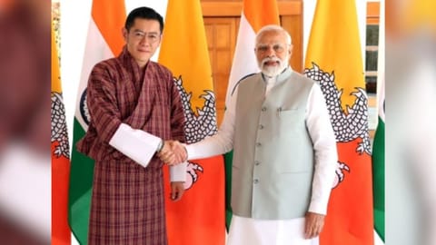 Prime Minister Narendra Modi with Bhutan King  Jigme Khesar Namgyel