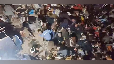 Stampede in Sanaa, Yemen.