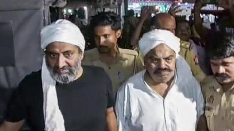 Gangster-turned-politician Atiq Ahmed and his brother Ashraf Ahmed
