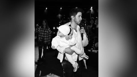 Nick Jonas with his daughter Malti
