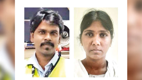 Jayanthan (L) and his
estranged wife Bagyalakshmi