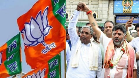 (On right) Siddaramaiah and DK Shivakumar