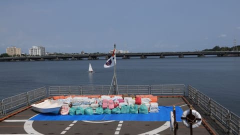 The value of the seized drugs is said to be Rs 12,000 crore and a suspected Pakistani national has been detained