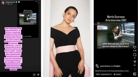 Kangana Ranaut's Instagram story; Kangana Ranaut; Martin Scorsese interview