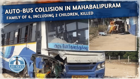 6, including 2 children, killed in auto-bus collision in Mahabalipuram